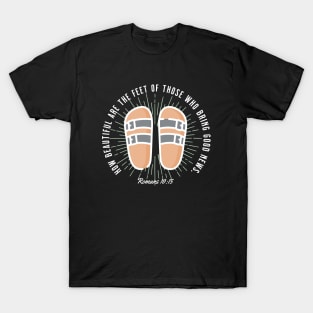 Beautiful Feet Missionary Gospel Mission Trip Sandals T-Shirt